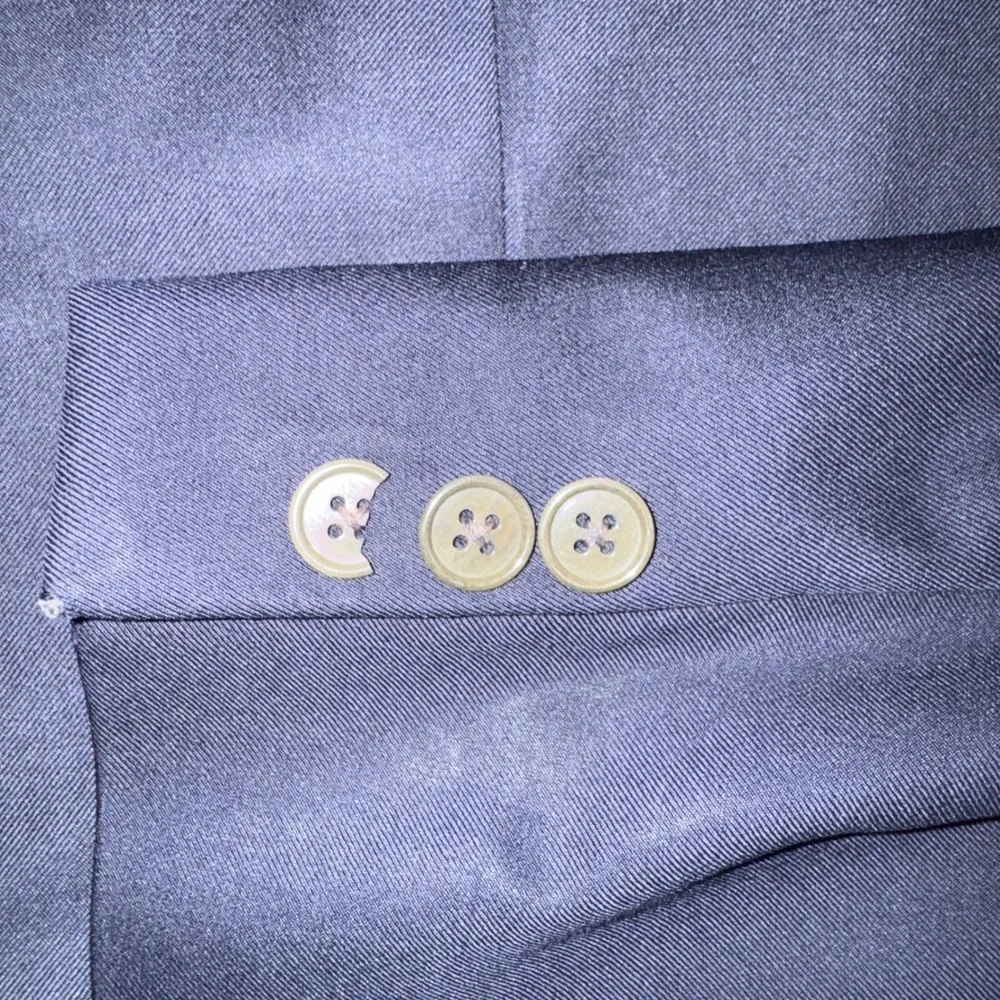 Ermenegildo Zegna 44L M. Penner Mens Navy Blue 100% Wool Blazer Sport Coat